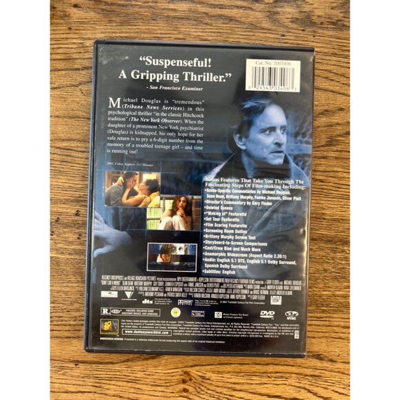 Don't Say A Word 2001 DVD Thriller Michael Douglas Brittany Murphy Pre-Owned - Picture 2 of 4